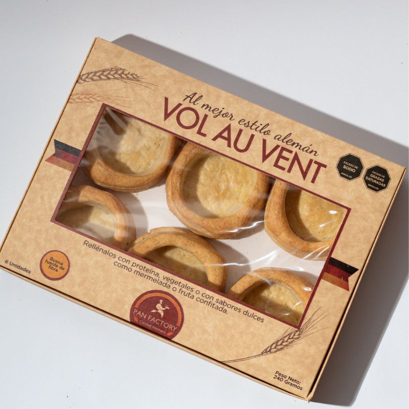 caja de 6 unidades volauvent pan factory
